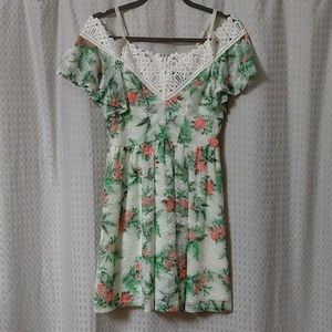 Floral off shoulder dress